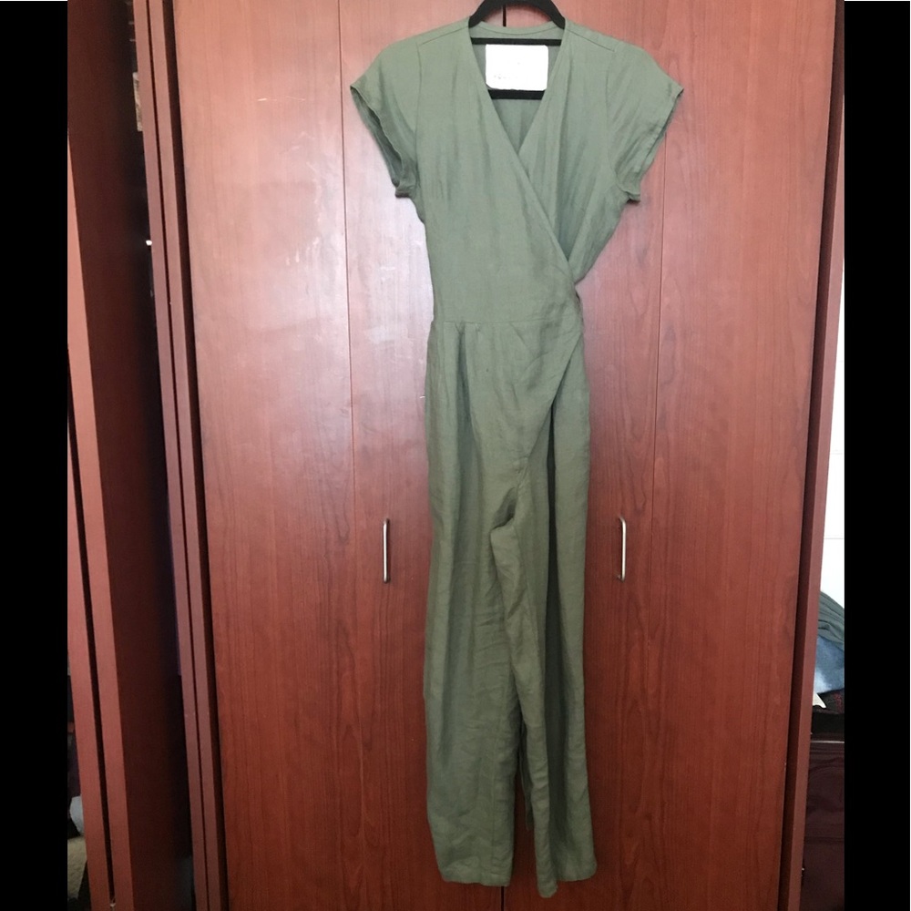 notPerfectLinen Wrap Linen Jumpsuit